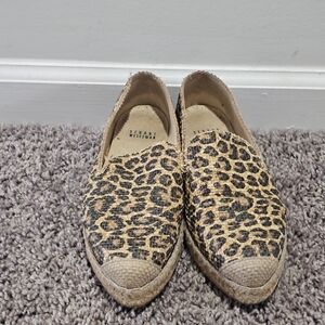 Stuart Weitzman Catalan Leopard Print Espadrilles Size 6